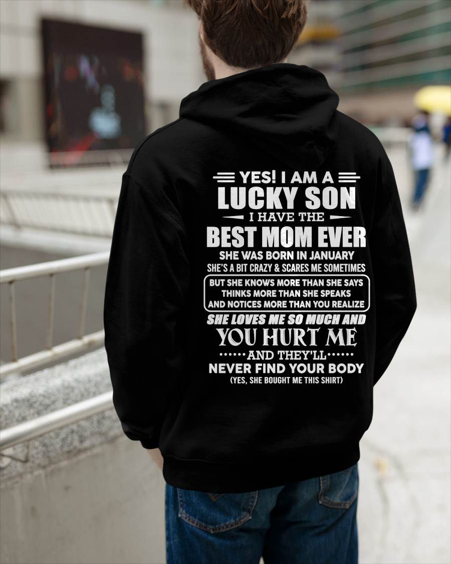JANUARY - YES! I AM A LUCKY SON I HAVE THE BEST MOM EVER - FROM MOM - TLEE01 (SKU2603-145-01)