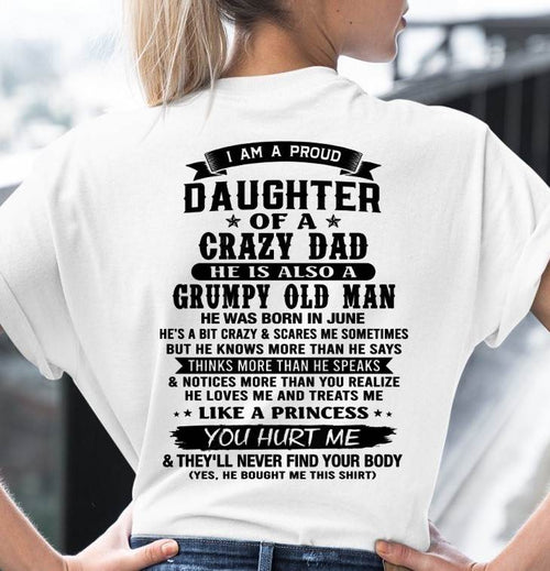 JUNE - FUNNY DAD AND DAUGHTER SHIRT - FROM DAD - TLEE06 (SKU2606-394-06)