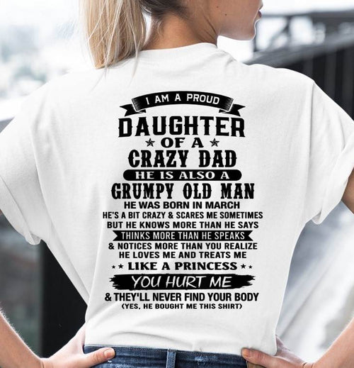 MARCH - FUNNY DAD AND DAUGHTER SHIRT - FROM DAD - TLEE03 (SKU2606-394-03)