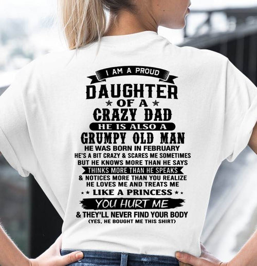 FEBRUARY - FUNNY DAD AND DAUGHTER SHIRT - FROM DAD - TLEE02 (SKU2606-394-02)