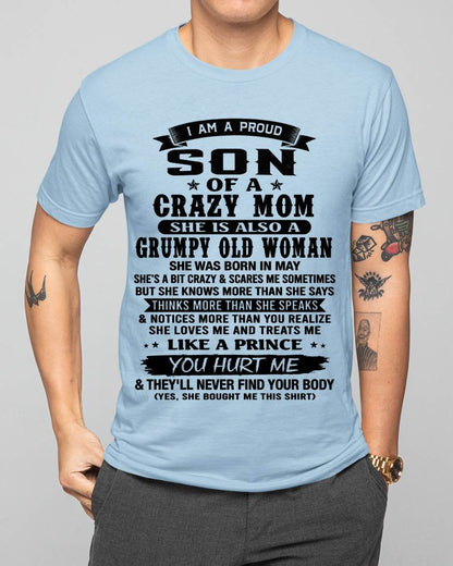MAY - PROUD SON OF A FREAKIN' AWESOME MOM - FROM MOM - TLEE05 (SKU2607-60-05)