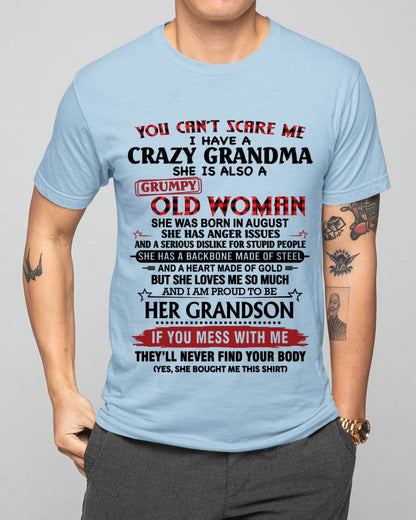 AUGUST - YOU CAN'T SCARE ME I HAVE A CRAZY GRANDMA SHE IS ALSO A GRUMPY OLD WOMAN - FROM GRANDMA - TLEE08 (SKU2603-54-08)