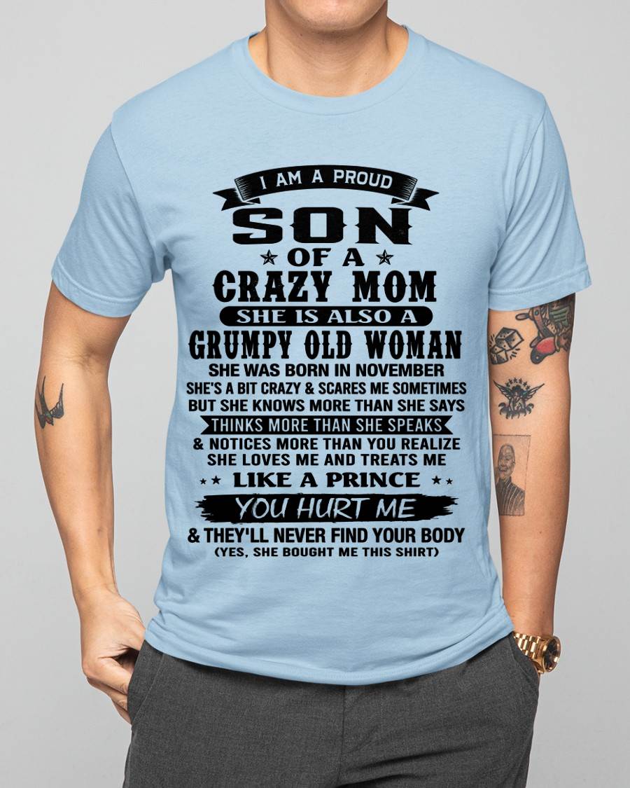 NOVEMBER - PROUD SON OF A FREAKIN' AWESOME MOM - FROM MOM - TLEE11 (SKU2607-60-11)