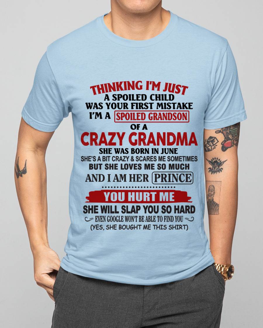 JUNE - GRANDMA’S BOY – LOVED, SPOILED & PROTECTED - FROM GRANDMA - TLEE06 (SKU2602-128-06)