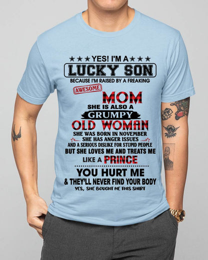 NOVEMBER - LUCKY SON – PROUD TO BE RAISED BY AN AWESOME MOM - FROM MOM - TLEE11 (SKU2603-106-11)