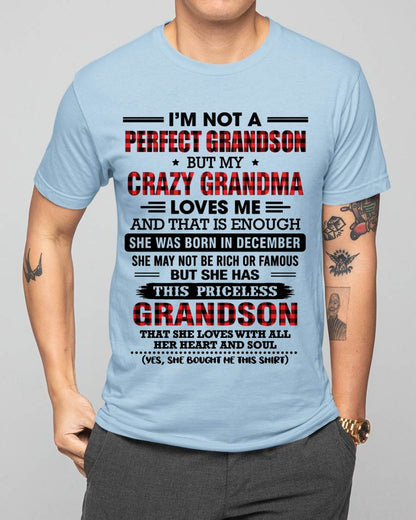 DECEMBER - NOT PERFECT, JUST GRANDMA’S FAVORITE GRANDSON - FROM GRANDMA - TLEE12 (SKU2606-362-12)