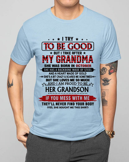 OCTOBER - I TRY TO BE GOOD BUT I TAKE AFTER MY GRANDMA - FROM GRANDMA - TLEE10 (SKU26T-01289-10)