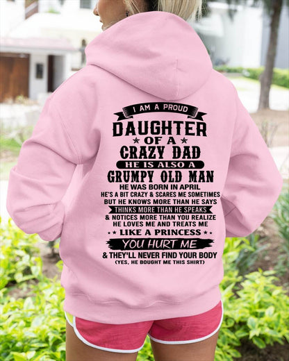 APRIL - FUNNY DAD AND DAUGHTER SHIRT - FROM DAD - TLEE04 (SKU2606-394-04)