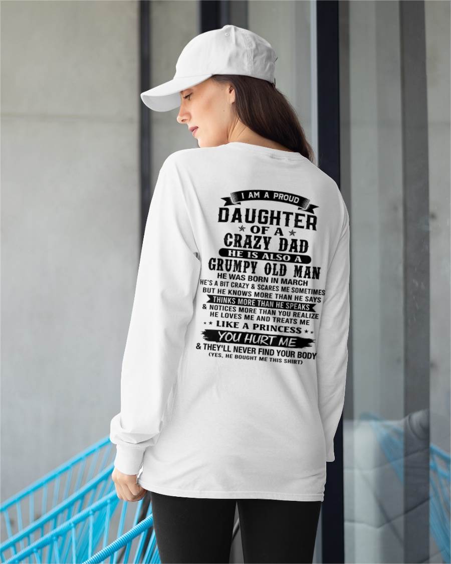 MARCH - FUNNY DAD AND DAUGHTER SHIRT - FROM DAD - TLEE03 (SKU2606-394-03)