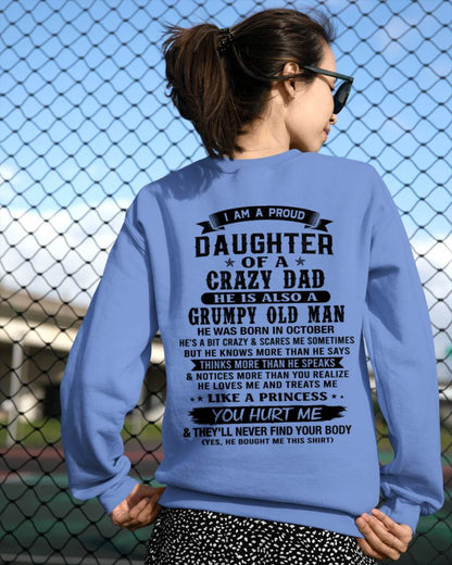 OCTOBER - FUNNY DAD AND DAUGHTER SHIRT - FROM DAD - TLEE10 (SKU2606-394-10)