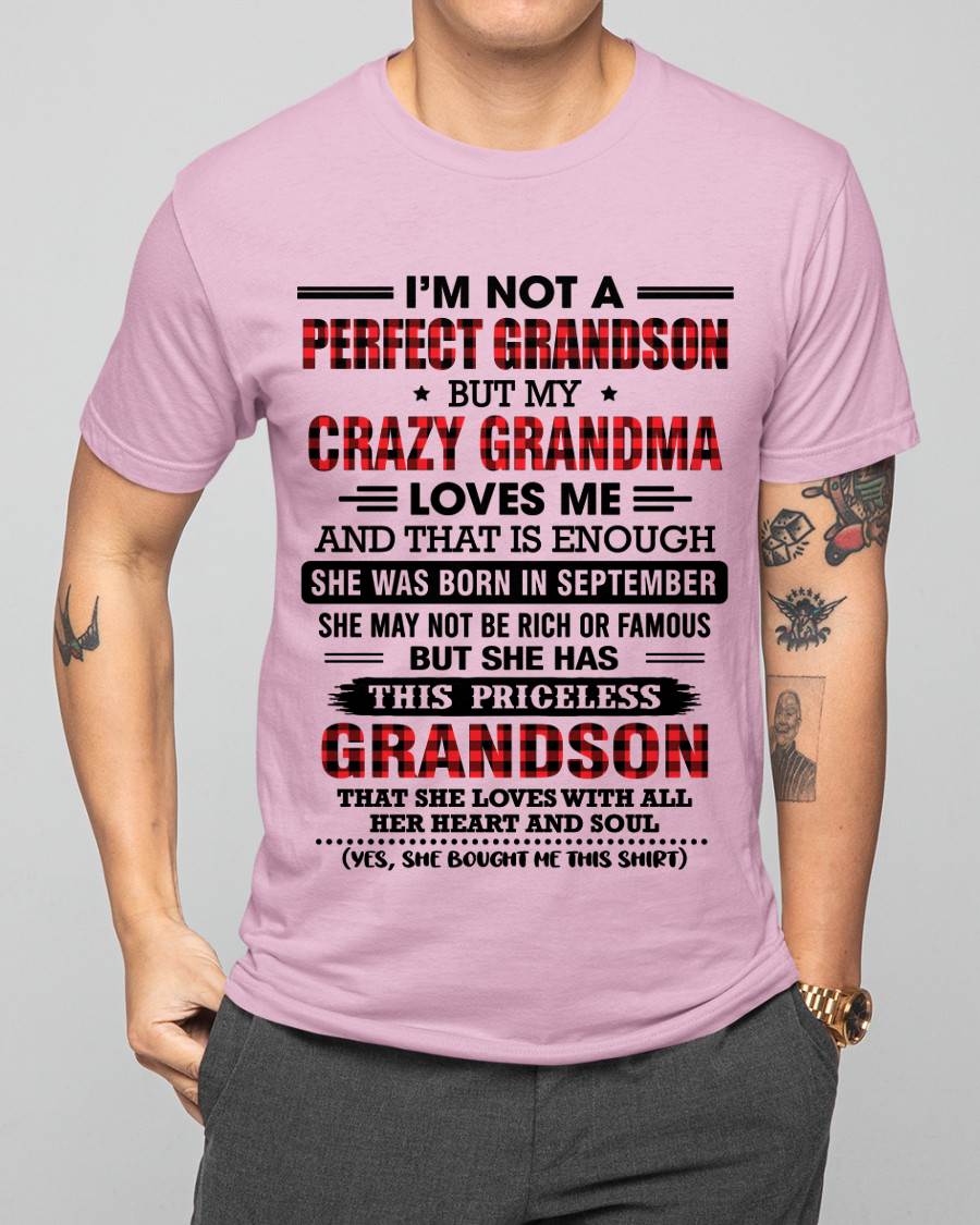 SEPTEMBER - NOT PERFECT, JUST GRANDMA’S FAVORITE GRANDSON - FROM GRANDMA - TLEE09 (SKU2606-362-09)