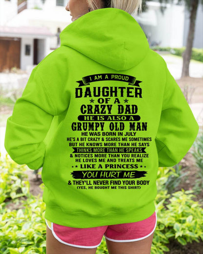 JULY - FUNNY DAD AND DAUGHTER SHIRT - FROM DAD - TLEE07 (SKU2606-394-07)