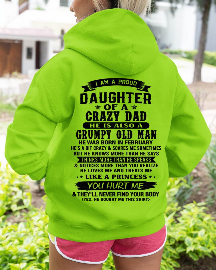 FEBRUARY - FUNNY DAD AND DAUGHTER SHIRT - FROM DAD - TLEE02 (SKU2606-394-02)