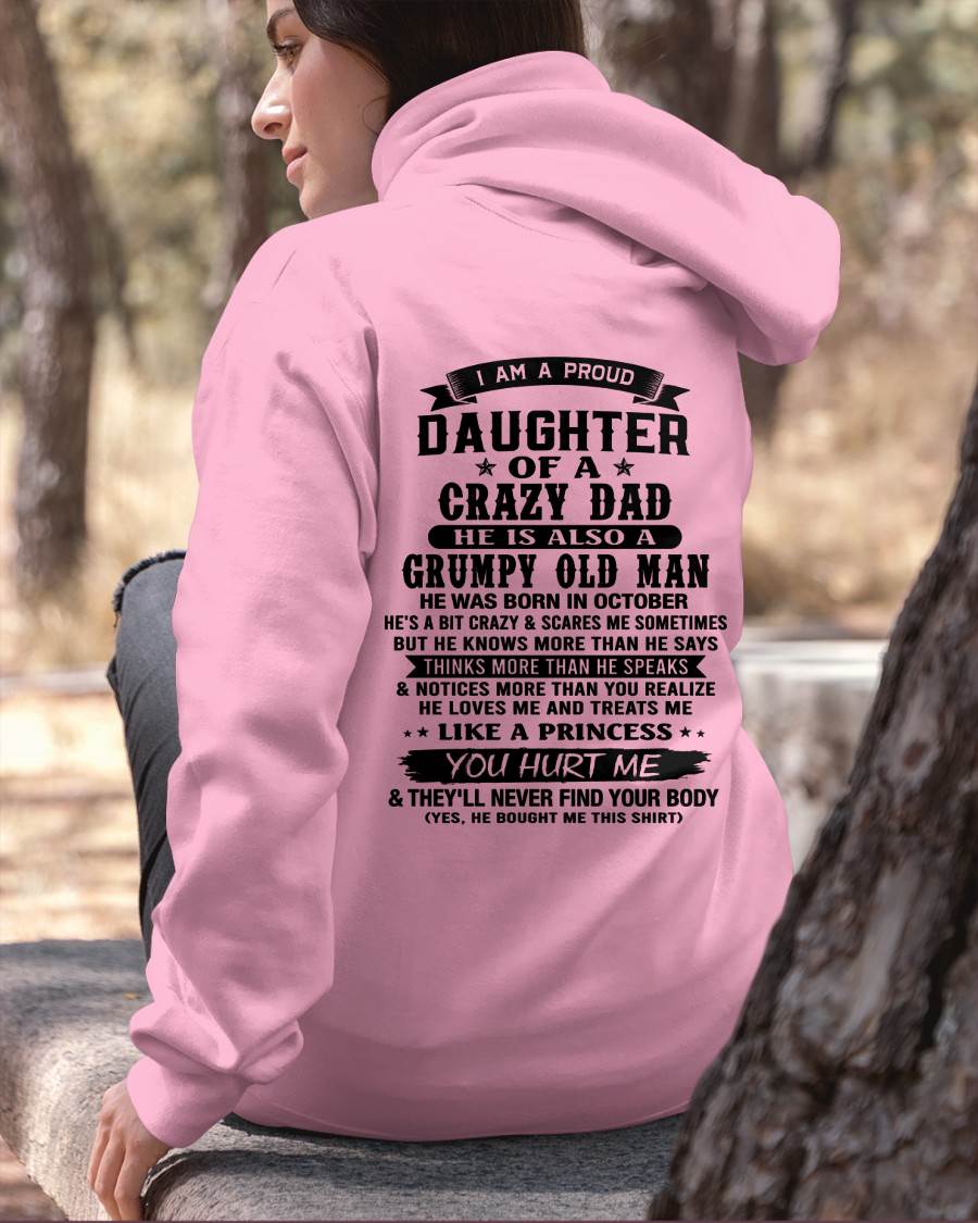 OCTOBER - FUNNY DAD AND DAUGHTER SHIRT - FROM DAD - TLEE10 (SKU2606-394-10)