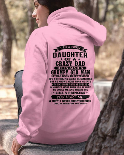 SEPTEMBER - FUNNY DAD AND DAUGHTER SHIRT - FROM DAD - TLEE09 (SKU2606-394-09)