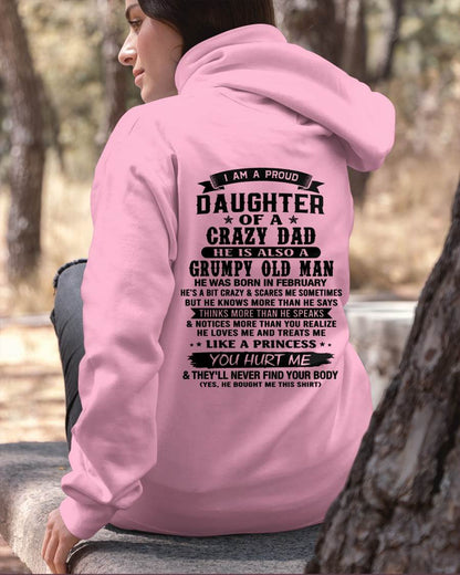 FEBRUARY - FUNNY DAD AND DAUGHTER SHIRT - FROM DAD - TLEE02 (SKU2606-394-02)