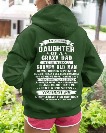 SEPTEMBER - PROUD DAUGHTER OF A CRAZY DAD - FROM DAD - TLEE09 (SKU2606-70-09)