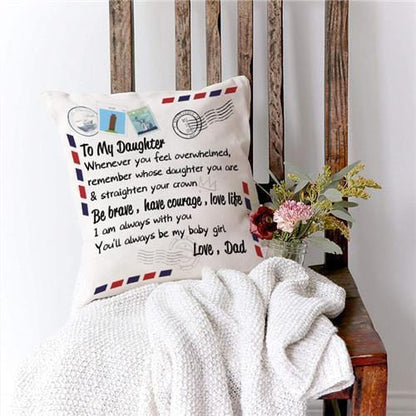 To My Daughter From Dad Pillow
