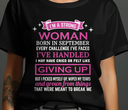 SEPTEMBER – I’M A STRONG WOMAN – I FALL, I CRY, BUT I NEVER GIVE UP - FOR WOMEN - TLEE09 (SKU10-66-09)