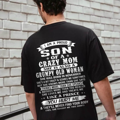 NOVEMBER - PROUD SON OF A CRAZY MOM - FROM MOM - TLEE11 (SKU2606-127-11)