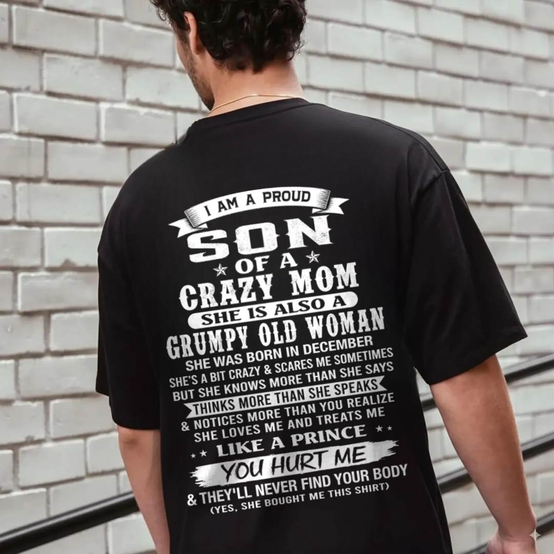 DECEMBER - PROUD SON OF A CRAZY MOM - FROM MOM - TLEE12 (SKU2606-127-12)