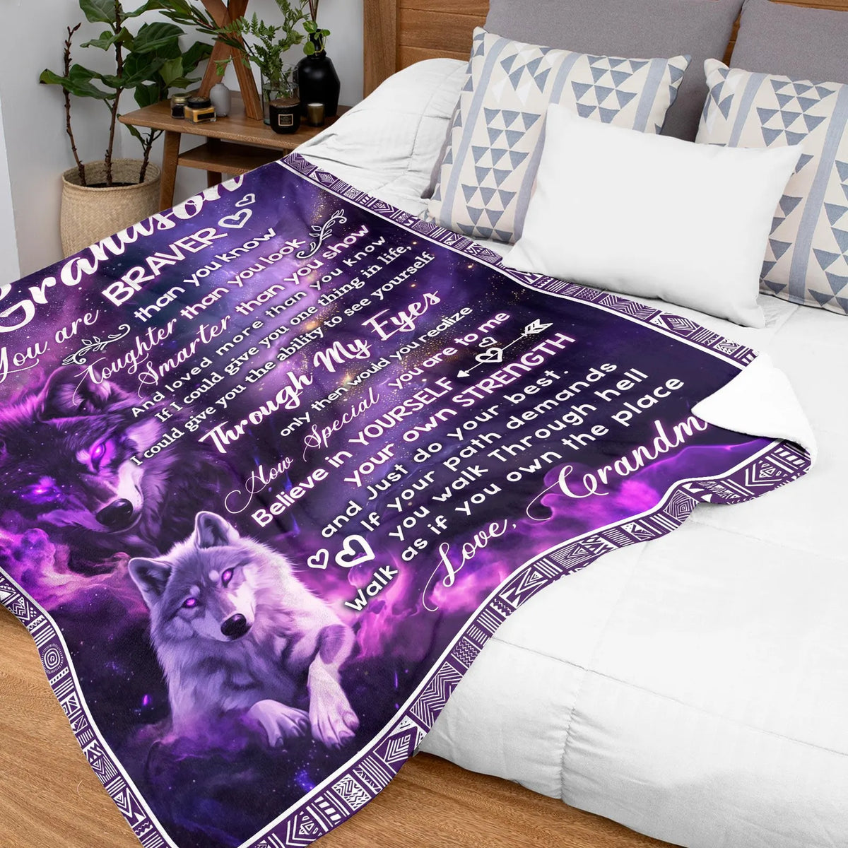 Special Gift For Your Grandson Blanket - From Grandma06
