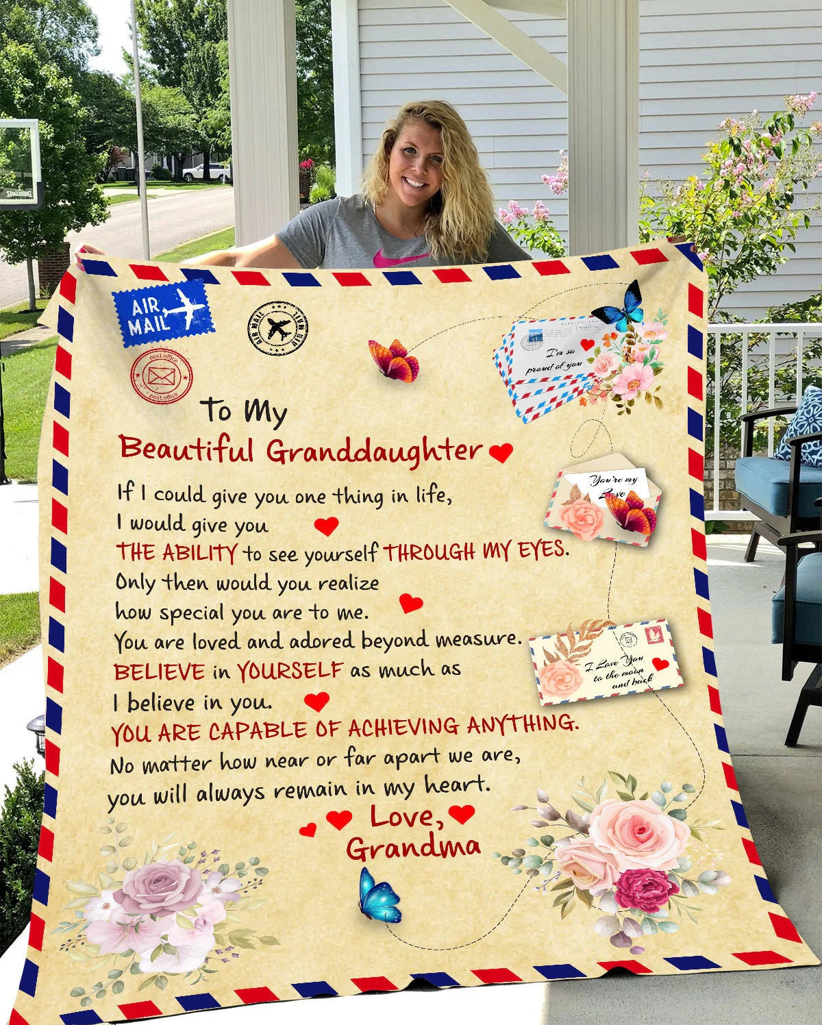 Special Gift For Your Granddaughter Blanket - From Grandma05