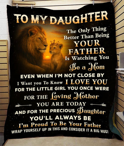 TO MY DAUGHTER - GIFT FOR DAUGHTER - Sherpa Fleece Quilt Blanket