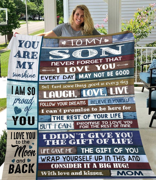 Special Gift For Your Son Blanket - From Mom (SKUB12-75)