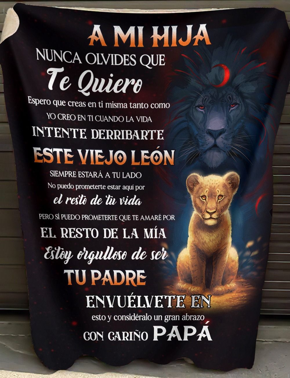 Manta para Hija – Regalo de Consuelo y Calidez de Papá Manta Acolchada de Forro Polar Sherpa NTTDsp