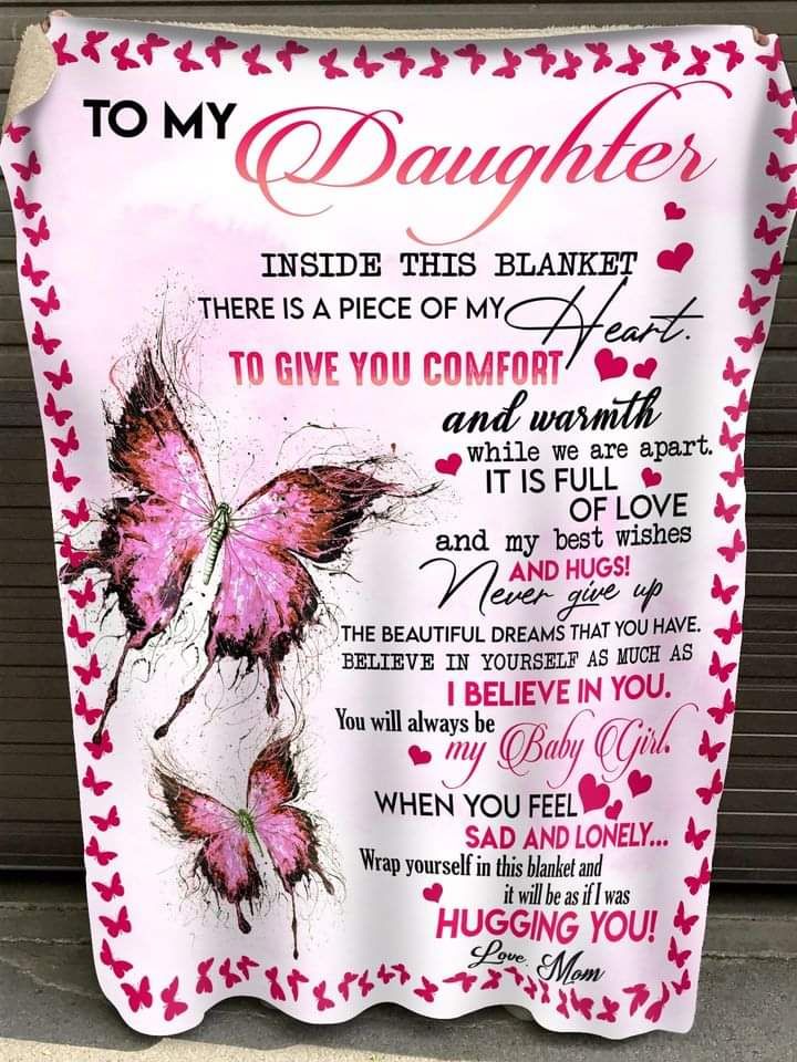 Special gift for daughter - from mom - blanket