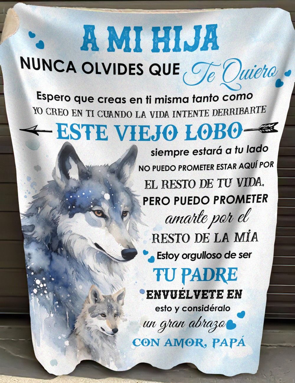 Manta para Hija – Regalo de Consuelo y Calidez de Papá Manta Acolchada de Forro Polar Sherpa NTTDsp