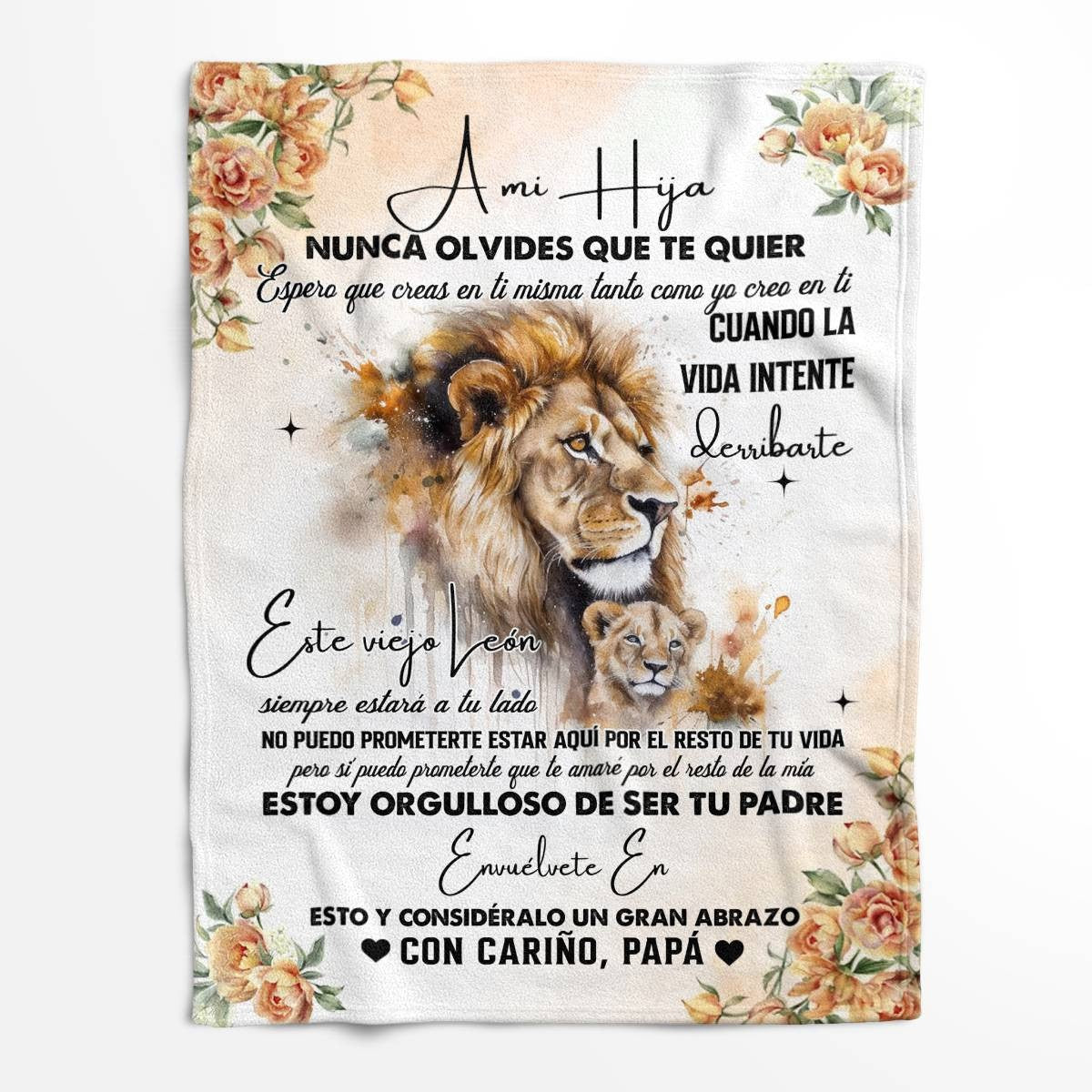 Manta para Hija – Regalo de Consuelo y Calidez de Papá Manta Acolchada de Forro Polar Sherpa NTTDsp