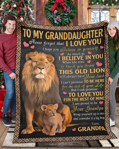 BLANKET FOR GRANDSON – COMFORT & WARMTH GIFT FROM GRANDPA  Sherpa Fleece Quilt Blanket NTTD00 (SKUB09-113)