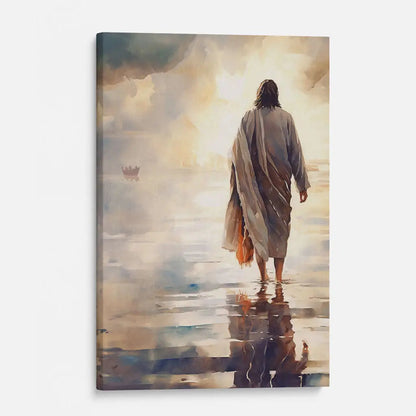 Jesus Walking on Water Wall Art Canvas Print