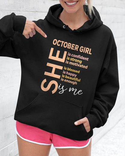 OCTOBER GIRL - SELF LOVE TYPOGRAPHY - FOR WOMEN - TLEE10 (SKU2606-255-10)