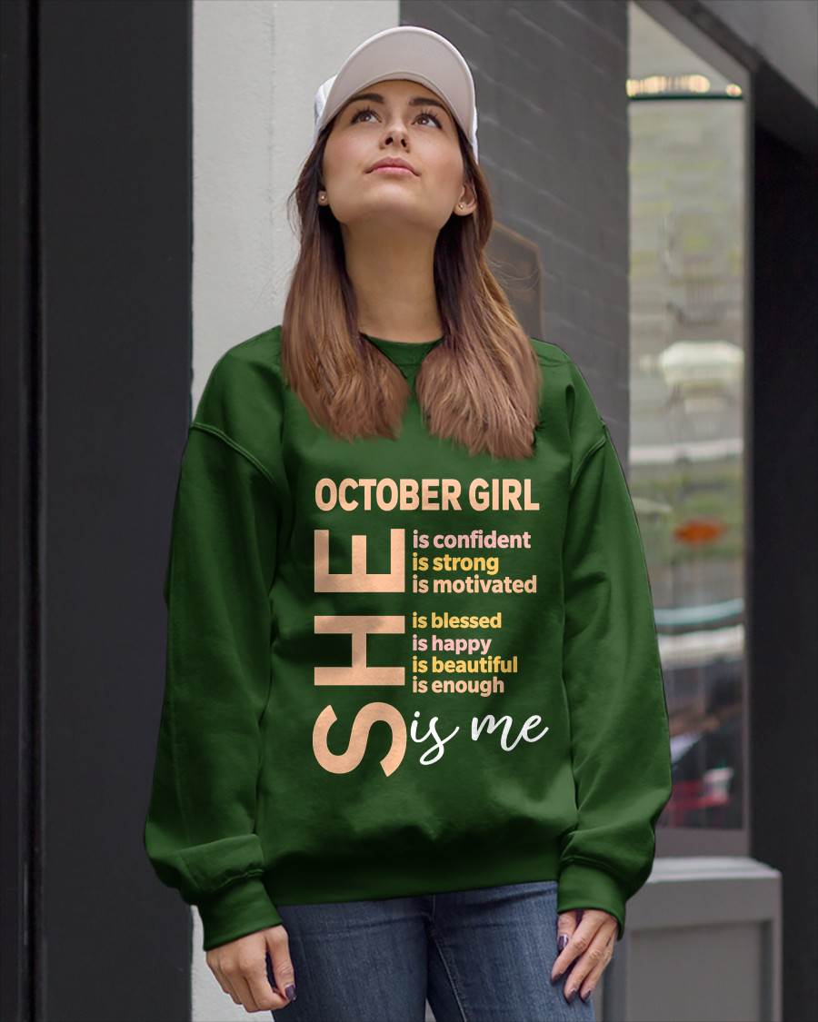 OCTOBER GIRL - SELF LOVE TYPOGRAPHY - FOR WOMEN - TLEE10 (SKU2606-255-10)