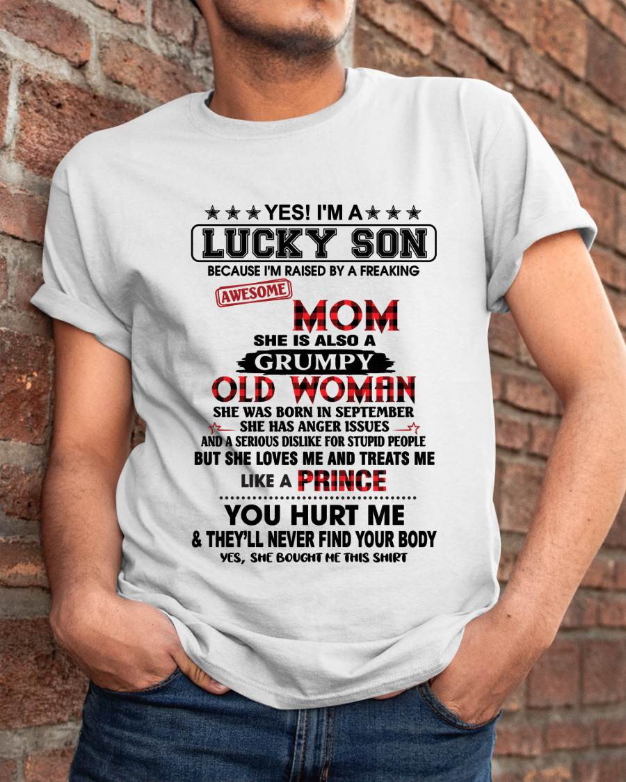 SEPTEMBER - LUCKY SON – PROUD TO BE RAISED BY AN AWESOME MOM - FROM MOM - TLEE09 (SKU2603-106-09)