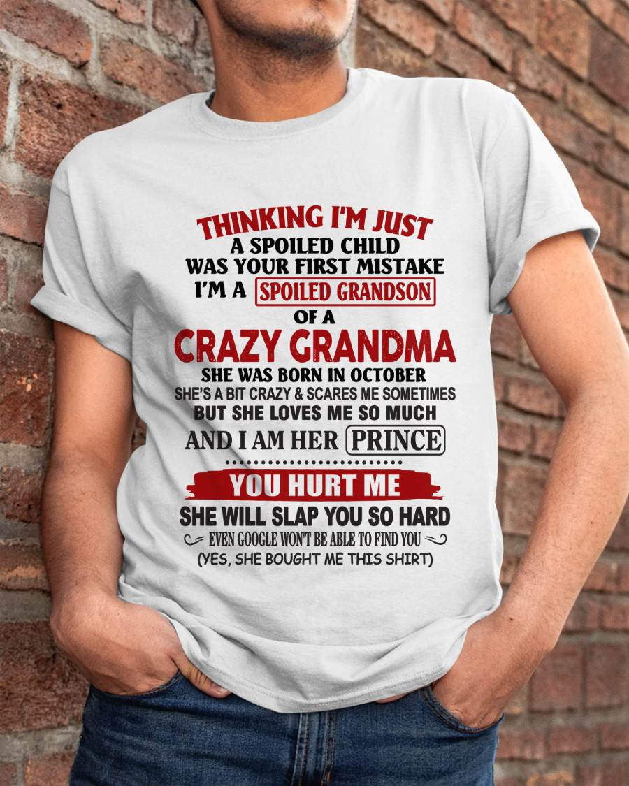 OCTOBER - GRANDMA’S BOY – LOVED, SPOILED & PROTECTED - FROM GRANDMA - TLEE10 (SKU2602-128-10)