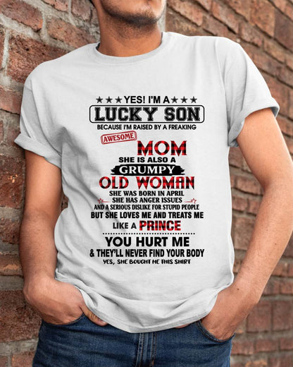APRIL - LUCKY SON – PROUD TO BE RAISED BY AN AWESOME MOM - FROM MOM - TLEE04 (SKU2603-106-04)