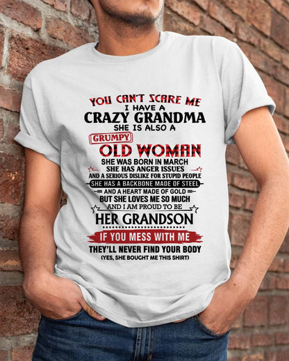MARCH - YOU CAN'T SCARE ME I HAVE A CRAZY GRANDMA SHE IS ALSO A GRUMPY OLD WOMAN - FROM GRANDMA - TLEE03 (SKU2603-54-03)