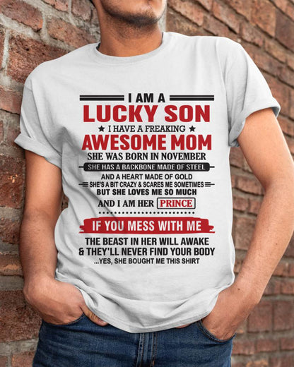NOVEMBER - LUCKY SON OF A STRONG AND PROTECTIVE MOM - FROM MOM - TLEE11 (SKU2602-97-11)