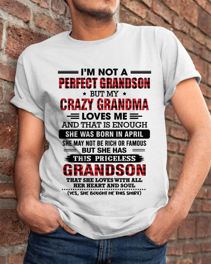 APRIL - NOT PERFECT, JUST GRANDMA’S FAVORITE GRANDSON - FROM GRANDMA - TLEE04 (SKU2606-362-04)