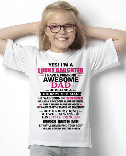 DECEMBER - A LUCKY DAUGHTER – DADDY’S LITTLE PRINCESS - FROM DAD - TLEE12 (SKU2604-16-12)