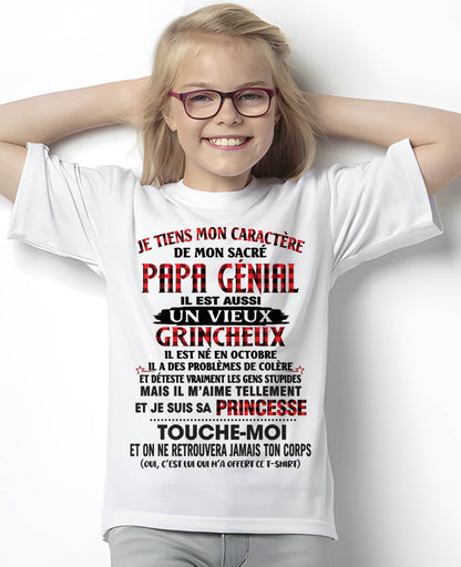 OCTOBRE / FILLE À PAPA GÂTÉE ET FIÈRE - CADEAU DE PAPA - TLEE10 (SKU2605-355-10)