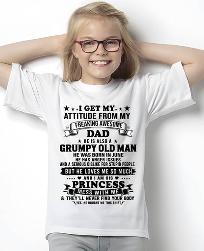 JUNE - AWESOME DAD PRINCESS SHIRT - FROM DAD - TLEE06 (SKU2607-352-06)