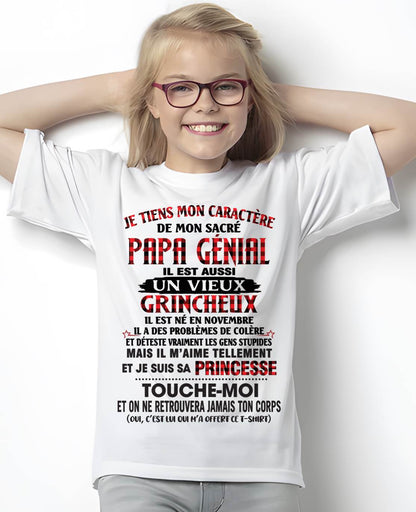 NOVEMBRE / FILLE À PAPA GÂTÉE ET FIÈRE - CADEAU DE PAPA - TLEE11 (SKU2605-355-11)