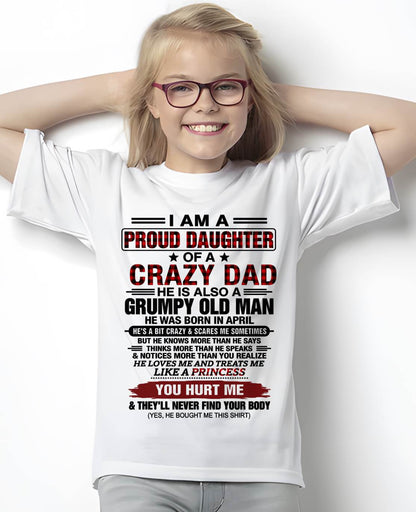APRIL - BEST DAD BEST DAUGHTER SHIRT - FROM DAD - TLEE04 (SKU2608-27-04)