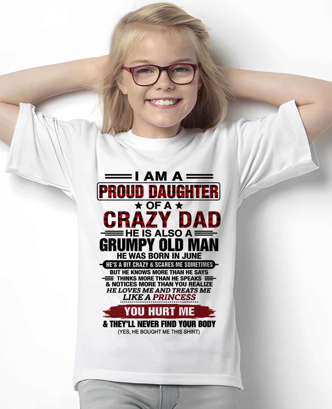 JUNE - BEST DAD BEST DAUGHTER SHIRT - FROM DAD - TLEE06 (SKU2608-27-06)