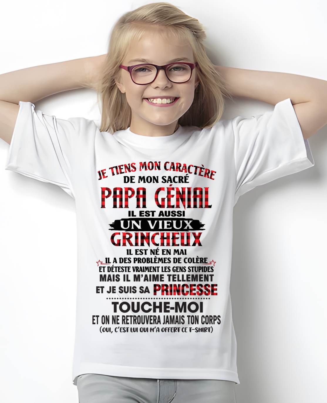 MAI / FILLE À PAPA GÂTÉE ET FIÈRE - CADEAU DE PAPA - TLEE05 (SKU2605-355-05)